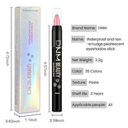 evpct Red Shimmer Cream Eye Shadow Brightener Sticks Set for Eyes, Red Shimmery Matte Pencil Eye shadow Applicator Stick P...