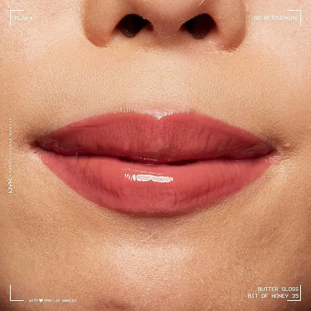 NYX PROFESSIONAL MAKEUP Butter Gloss, Non-Sticky Lip Gloss - Bit Of Honey (Peach Nude) - Product Image