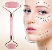 Jade Roller for Face –Rose Quartz Face Roller and Gua Sha Set for Skincare,Und #11 - Product Image