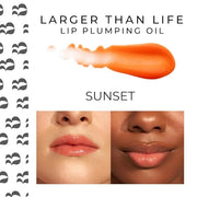 Rinna Beauty Larger Than Life Lip Plumping Oil Gloss with Plumping Peptide, Sunset - Product Image