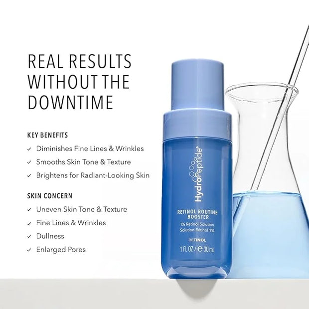 HydroPeptide Retinol Routine Booster, 1% Universal Tri-Retinol Complex Peptide Solution, 1 Ounce - Product Image