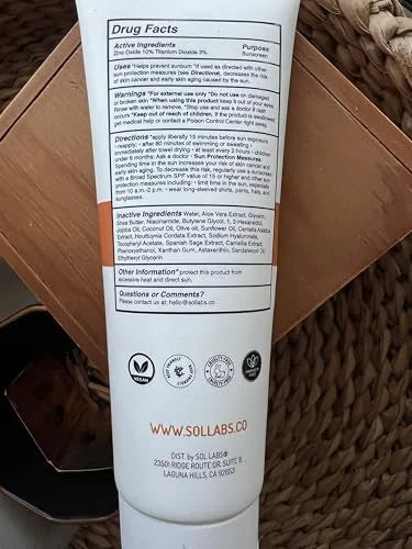 Daily Face and Body Sunscreen SPF 30 | On-The-Go All Natural Mineral, Water Resistant, Reef Safe, Korean Lightweight Formu...