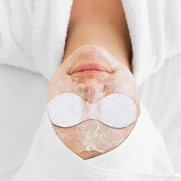 100 Sheets Disposable Eye Mask, Disposable Non Woven Eye Care Cotton Eyemask DIY for Skincare Spa Wrap Moisture Retention ...