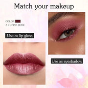 Glitter Lip Gloss - Shimmer Lip Gloss Matte, Long Lasting Lip Gloss, Diamond Liquid Lip Gloss for Women(5ml, 01 Pink Rose)...