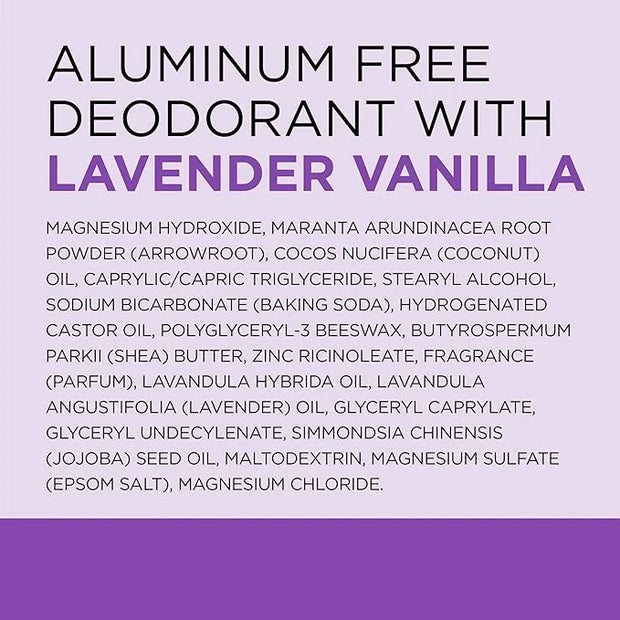 Dr Teal's Aluminum Free Deodorant, Lavender Vanilla with Essential Oils, 2.65 oz (Pack of 3) - Product Image