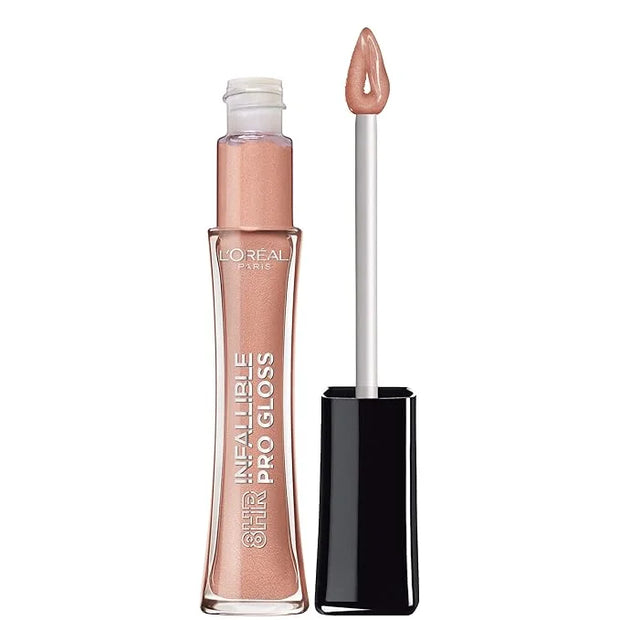 L’Oreal Paris Makeup Infallible 8 Hour Hydrating Lip Gloss, Nude Petal, 0.21 Fl Oz - Product Image
