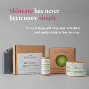 J&L Naturals Simple Skin Regimen Kit With Cleansing Bar, Face Salve, Konjac Sponge, Lip Balm | For Oily, Dry, Mature, and ...