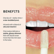 Winky Lux In The Stars Lip Oil, Non Sticky Lip Gloss Oil, Juicy Glossy Lip Balm, Vegan Hydrating Lip Oil with Jojoba Oil, ...