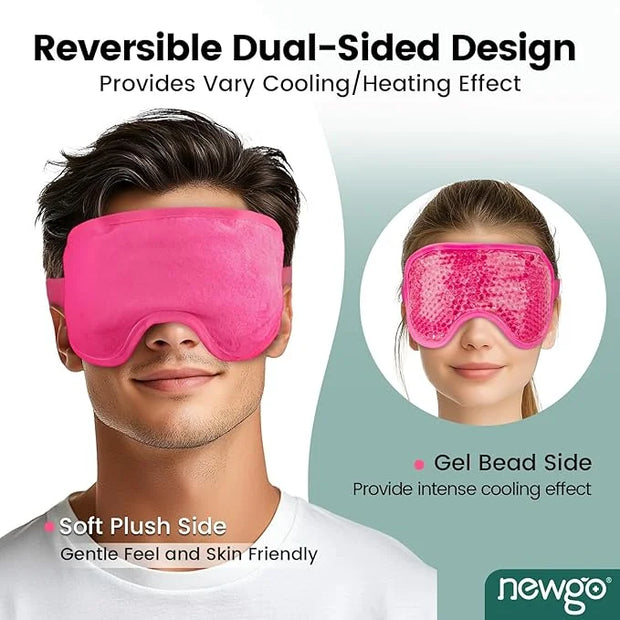 NEWGO Cooling Eye Mask for Puffy Eyes, Cold Eye Mask Eye Ice Pack for After Eyes Surgery, Tension Stress Relief, Itchy Eye...
