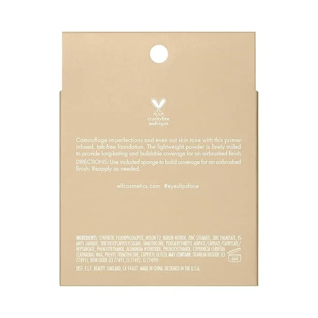 e.l.f. Camo Powder Foundation, Lightweight, Primer-Infused Buildable & Long-Lasting Medium-to-Full Coverage Foundation, Fa...