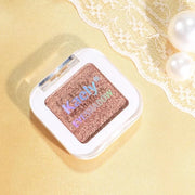 Kaely Pressed Single Eyeshadow Makeup, Amber Rush Shimmer Highly Pigmented Monochrome Eye Shadow Palette, Waterproof Neutr...