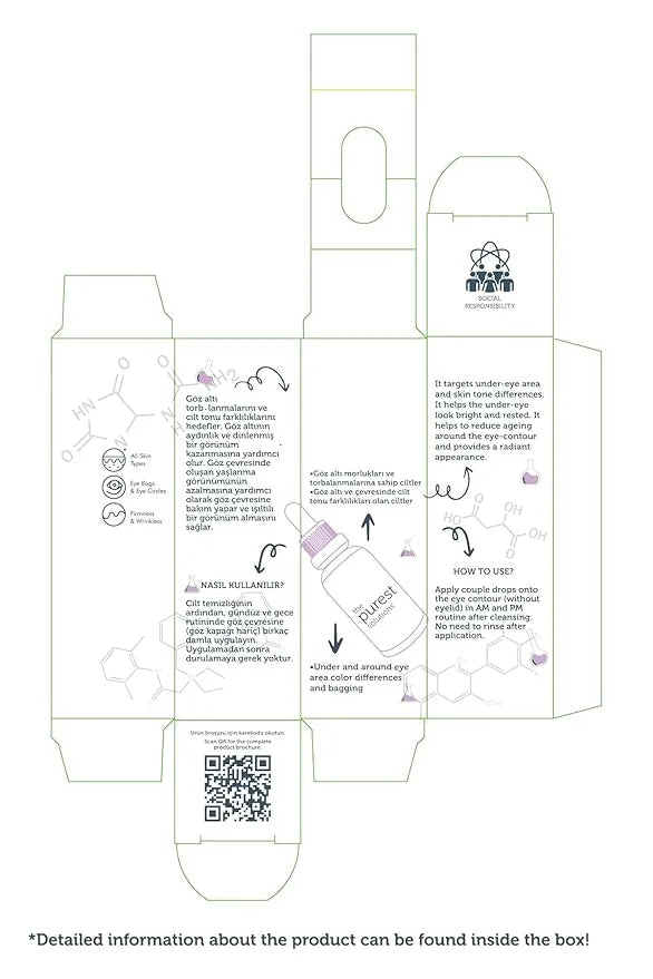 The Purest Solutions Radiance Eye Contour Serum (Caffeine Solutions 5% + Vitamin C) - Bright & Rested Appearance - Skin To...
