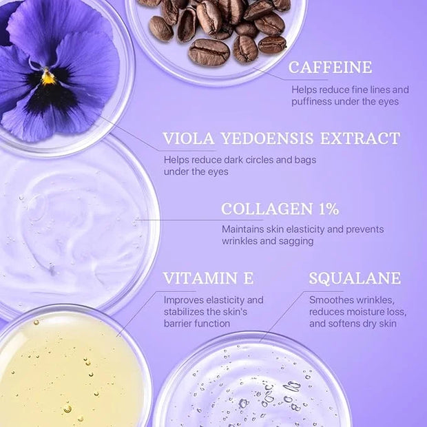 Retinol Collagen Cream, Anti Aging Face Moisturizer and Caffeine Eye Cream for Dark Circles and Puffiness - Product Image