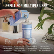 Dr. Bronner’s Pure-Castile Liquid Soap Bottle & Refill Carton - Made with Regenerative Organic Certified Oils, 82% Less Pl...