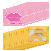 30 Pairs Lip Mask & Eye Mask,24K Gold Gel Eye Masks for Dark Circles,Wrinkles and Fine Lines,Moisturizing Collagen Lip Mas...