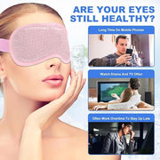 candyfouse 2Pack Cold Cooling Eye Mask, Reusable Hot Colder Therapy Gel Bead with Plush Backing for Puffiness Migraine Str...