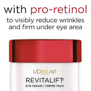 L'Oreal Paris Skincare Revitalift Anti-Wrinkle and Firming Eye Cream with Pro Retinol, Treatment to Reduce Dark Circles, F...