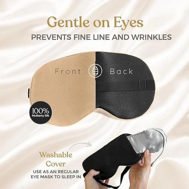 Heated Eye Mask for Dry Eye Relief - Stye Treatment, Warm Compress for Eyes, Sinus Mask, Electric Warming Patch - Champagn...