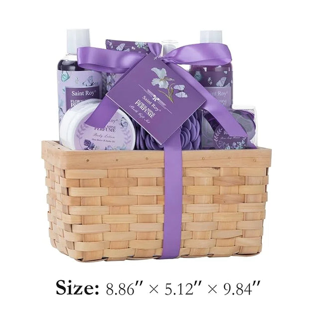 Mother's Day Gifts for Mom Gift Basket for Women, Luxury 11Pcs Floral Perfume Scents Bath and Body Home Spa Gift Kit with ...
