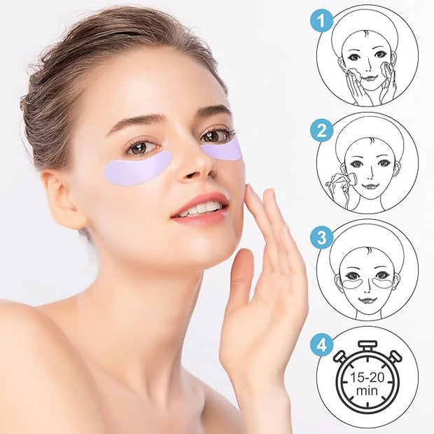 Joez Wonderful Under Eye Patches 2 Pairs, Silicone Reusable Eye Patches, Under Eye Mask for Skin Care Effect to Reduce Wri...
