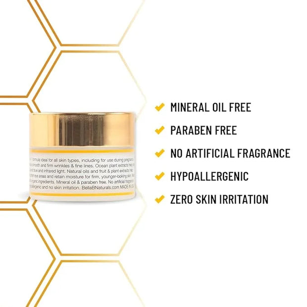 Bella B Eye Cream 1.7 oz Jar - Facial Glow - Pregnancy Skin Care - Pregnancy Skincare - Natural Eye Cream - Anti Aging Eye...