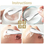 3 PCS Facial Spatula Massage Eye Roller Dark Circles Skincare Tool Face Cream Lotion Makeup Stainless Steel Applicator Wan...