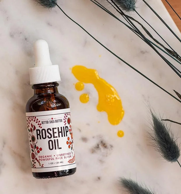 Better Shea Butter Organic Rosehip Oil | Rose hip oil for Face | Face Oil for Gua Sha Massage | Cold Pressed, 100% Pure | ...