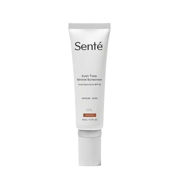 Senté Even Tone Mineral Sunscreen Tinted Broad-Spectrum Lotion - Medium-Dark SPF 36 - UVA/UVB Protection - 40-Min Water-Re...