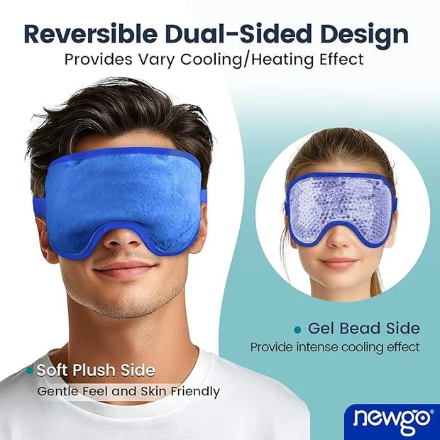 NEWGO Cooling Eye Mask for Puffy Eyes, Cold Eye Mask Eye Ice Pack for After Eyes Surgery, Tension Stress Relief, Itchy Eye...