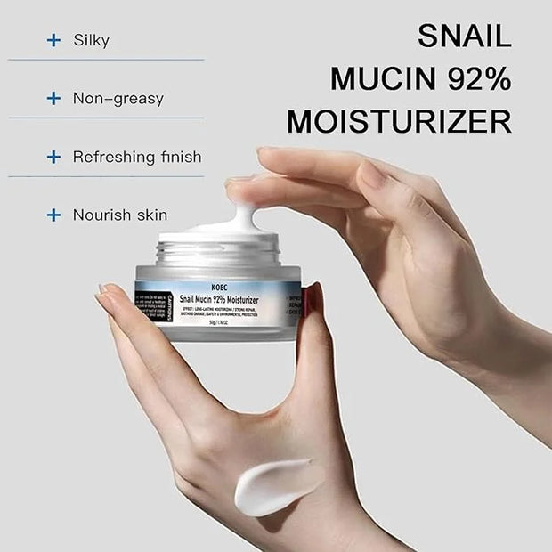 Travel Size Korean Skincare Set, Korean Skin Care Set with Vitamin C Facial Serum, Snail Mucin 92% Moisturizer, Amino Acid...