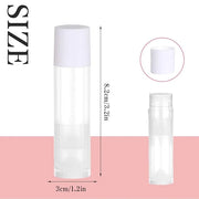 100 Sets Empty Lip Balm Tubes Clear,