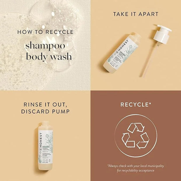 The Honest Company 2-in-1 Cleansing Shampoo + Body Wash for Sensitive Skin | Gentle for Baby | Naturally Derived, Tear-fre...
