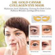 Gold Hydrogel Eye Patches, Collagen Crystal Under Eye Gel Mask Pads - Reduce Wrinkles,Puffy Eyes,Dark Circles,Undereye Bag...