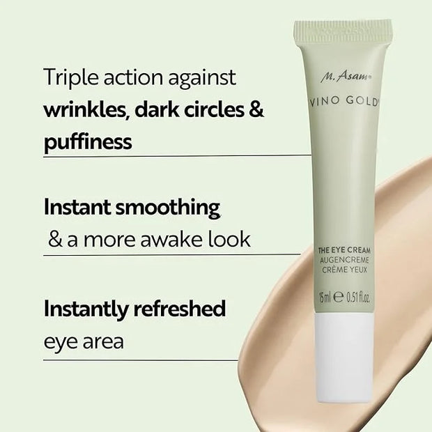 M. Asam VINO GOLD Eye Cream (15ml) – Eye Cream Anti Aging with Grape Antioxidants, Smooths & Firms, Hydrating Skincare for...