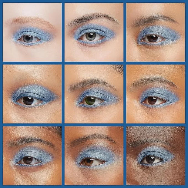 Tropical Classic Blue Shimmering Pressed Powder Single Vegan Eyeshadow; Talc, Paraben & Cruelty Free - Product Image