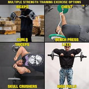 HulkFit 48 Inch EZ Curl Bar Barbell 2 Inch - Product Image