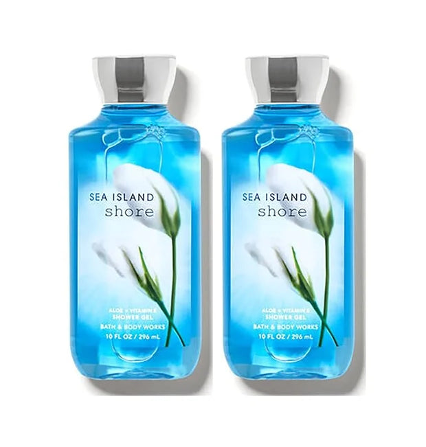 Bath and Body Works Sea Island Shore Shower Gel 10 Oz 2 Pack (Sea Island Shore) - Product Image