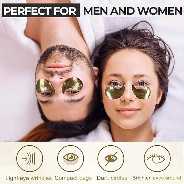Under Eye Patches, Eye Mask Black Pearl, Puffy Eyes Dark Circles Brighten Treatments, 60PCS Collagen Under Gel Pad for Lig...