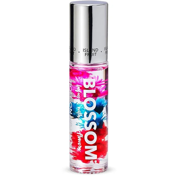 Blossom Roll on Lip Gloss, Scented Clear High Shine Moisturizing Lip Oil, Non Sticky, Infused with Real Flowers, Made in U...