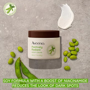 Aveeno Positively Radiant Moisturizing Face & Neck Night Cream with Tone Correcting Soy & Niacinamide, Night Cream Targets...