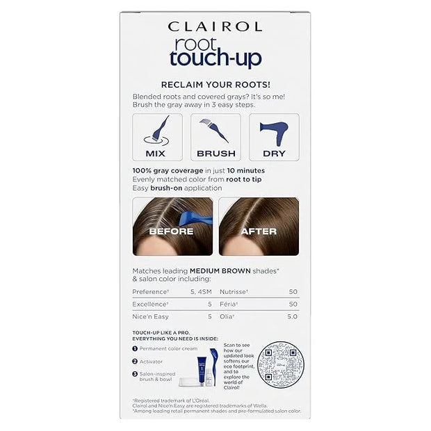 Clairol Root Touch-Up by Nice'n Easy Permanent Hair Dye, 5 Medium Brown Hair Color, (Pack of 1) - Product Image