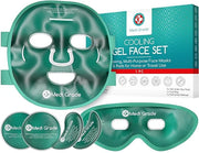 Medi Grade Cooling Ice Face Mask and Cooling Eye Mask for Puffy Eyes & Migraine Relief - Self Care Face Ice Pack with Chil...