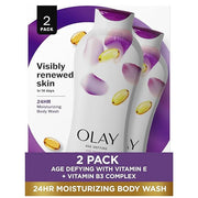 Olay Body Wash for Women, Age Defying with Vitamin E, 24hr Moisturizing, Hydrating & Refreshing, B3 Vitamin Complex, Free ...