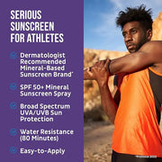 BLUE LIZARD Sport Mineral Sunscreen Spray SPF 50+, Dermatologist-Recommended Brand, Broad-Spectrum UVA/UVB Protection, Wat...