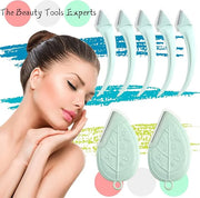 ONEUPIN 12PCS Eyebrow Trimmer Set Stainless Steel Leaves Curved Eyebrow Razor Trimmer Facial Shaver Razor Brow Shaper Suit...