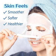 Ebanel 15 Pack Collagen Peptide Hydrating Face Masks, Instant Brightening Firming Anti Aging Face Sheet Masks, Moisturizin...