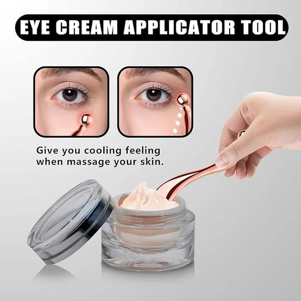 KOIBITO 3 PCAK Cooling Metal Facial Massage Stick, Eye Cream Applicator Wand, Gua Sha Scraping Tool Set, Reduce Puffiness ...