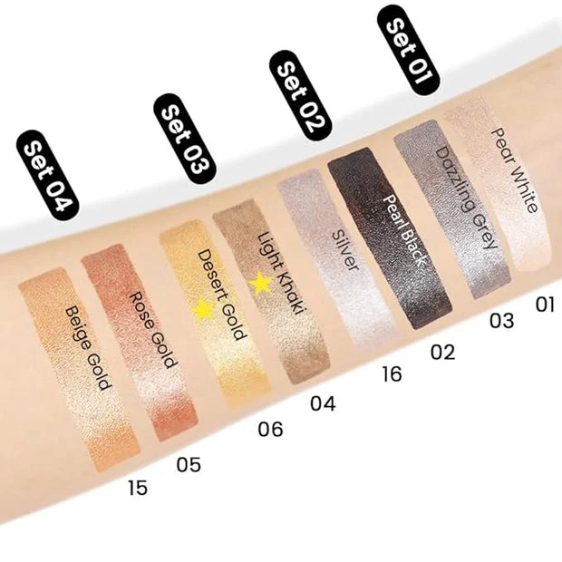 Kaely 2Pcs Cream Eyeshadow Stick Set for Eyes,Light Khaki & Desert Gold Shimmer Pen,Eye Brightener Halloween Makeup,sombra...