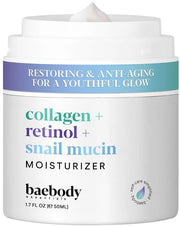 Baebody Collagen Retinol Snail Mucin Face Moisturizer with Hyaluronic Acid, Anti-Aging Face Cream for Fine Lines and Wrink...