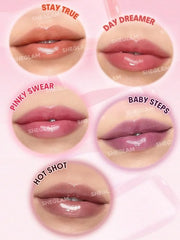 SHEGLAM Jelly Wow Tinted Lip Oil Plumping Lip Gloss Natural -Pinky Swear - Product Image